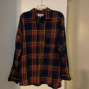 OLD NAVY long sleeve plaid button up shirt blouse